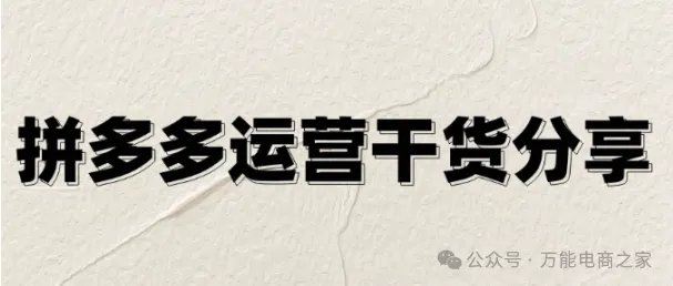 14节实操课带你吃透拼多多付费推广小白秒变运营大神